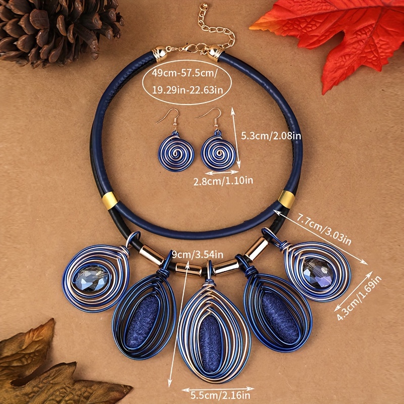 Boho Style Jewelry Set Exaggerated Party Accessories for Summer Vacation